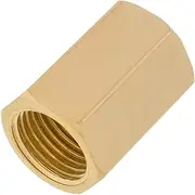 1/8" BSP Female to 1/8" BSP Female Brass Pipe Fitting Reducer Thread Plumbing Hose, Hex Bushing Connector Tubing Adapter Coupler, Used to Connect Lines for Air, Water, Fuel, Oil and Gas