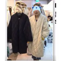 在飛比找蝦皮購物優惠-正韓國品牌 YEOU－YA 象牙米白菱格羽絨外套