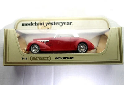 MATCHBOX MODELS OF YESTERYEAR, 1937 Cord 812 Y9 Red / White.