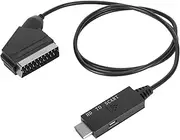 HDMIto Scart Cable, HDMI to DVI Cable with Mode Key, Converter Adapter for TV VHS VCR DVD Recorders, Supports PAL B N M NTSC M J Nc