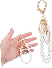 [LIFKOME] Elegant Pearl Phone Accessory Decorative Handbag Pendant Charm Keychain for Stylish Decor
