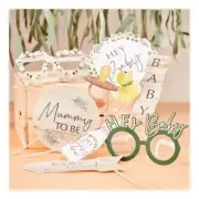 NEW Ginger Ray Botanical Baby Photo Booth Props 10 Pack By Spotlight