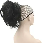 IMISSU Curly Flexible Claw Ponytail Hairpieces Synthetic Clip In Hair Extensions Little Pony Tail Hair Pieces (Black)