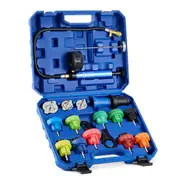 OMT 19pc. Coolant Pressure Tester Kit with 15 Radiator Adapters & Vacuum Pump