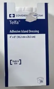 Covidien 7541 Telfa Non-Adherent Pad Prepack, 4”x8” (Open Box of 17)