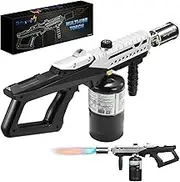 Dutywand Powerful Grill Torch Gun – Cooking Torch Head max. 800,000 BTUs – Flamethrower Gun – Adjustable Blow Torch Gun for BBQ, Campfire, Charcoal Wood Grills Lighter(Carbon Black Nozzle)