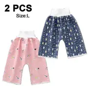2 Packs Waterproof And Leakproof Diaper Pants Potty Training Cloth Diaper Pants For Baby Boy And Girl Night Time style 2 M