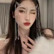 Elven Circlet Unique Long Elf Tassel Dangle Chinese Teardrop Crystal Headpiece