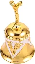 Gadpiparty Vintage Handheld Bell Restaurant Hotel Service Bell Unique Retro Design for Pet Training Elderly Assistance Sturdy Metal Jingle Bell