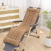 Lounge Chair Cushion Chaise, Lounge Chaise Cushion Sun Lounger Mattress,Lounge Cushions for Outdoor Indoor Furniture Long Beach Cushion(Light Coffee,48 * 170 * 8cm)