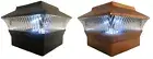 4 Pack Solar Black/Copper Color Square PVC Post Fence Mount Cap Lights 4X4 Post