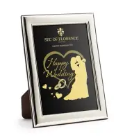 8”x 6” in Wedding Solid 925 Sterling Silver Photo Frame 7312/15×20*HW*G1*USA