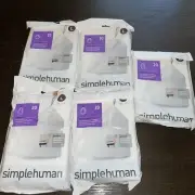 100 simplehuman Code L Custom Fit Liners, Trash Bags, 18 Liter 4.8 Gal