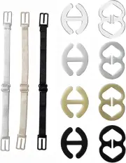 Bra Strap Holders Non Slip Elastic Banding, Bra Strap Clips for the Back, Cross