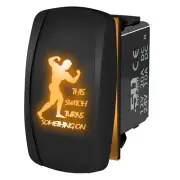 12V Rocker "This Switch Turns Something On" Strongman Marine 4x4 UTV RZR ORANGE