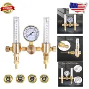 Compact Dual Output Argon Regulator for Welding - 0-60 CFH, 4500 PSI Accuracy