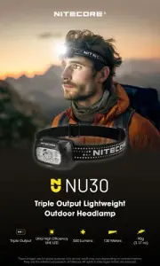 Nitecore NU30 500 Lumen USB-C Rechargeable Outdoor Head Torches Lights Headlamp