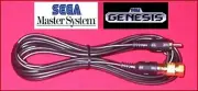 12Ft RCA Cable & GOLD RF Coax TV Adapter for Sega Master System & Sega Genesis 1
