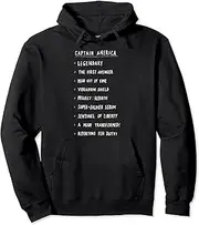 [Marvel] Captain America List Simple Pullover Hoodie