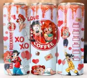 Valentines Day Goofy Max Tumbler 20oz Travel Cup Mug Stainless Steel W/ Straw