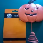 Halloween Tree Topper Orange Pumpkin