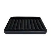 Intex Dura-Beam Classic Inflatable King Airbed Mattress w/ Pillow Rest Black