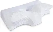 HOMCA Cervical Pillow Memory Foam Pillows - Contour Memory Foam Pillow for Neck Pain Relief, Orthopedic Neck Bed Pillow for Side Sleepers Back and Stomach (King Size)