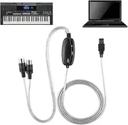 MIDI Cable, Music Editing Line USB To MIDI MIDI To USB Cable, For True Plug & Play
