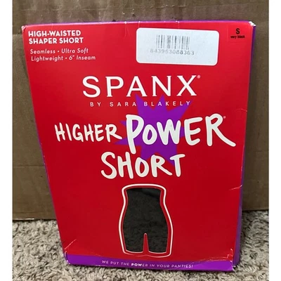 Spanx Higher Power Shorts Higher Waisted Shaper Shorts Size Small Black New