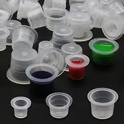 Jconly Tattoo Ink Caps - 300Pcs Mixed Disposable Plastic Pigment Tattoo Ink Caps Cups for Tattoo Ink, Tattoo Supplies(Small#8,Medium#11,Large#15)
