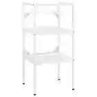 Bathroom Vanity Frame Wash Basin Sink Shelf Storage Unit Iron White 40x38x83cm