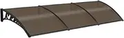 New 3M DIY Window Door Awning House Canopy Patio UV Rain Cover Sun Shade – Brown