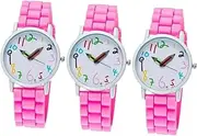 [LIFKOME] 3 Pcs Cartoon Watch Watch Reloj Para Lovely Watch Watches for Kid Girl Lovely Children Wristwatch 3d Cartoon Watch Digital Watch The Watch Pink Bow Tie Blank