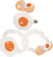 Beavorty 1 Set Cute Poached Egg Hair Clips Cartoon Hair Barrettes for Daily Styling and Creative Looks