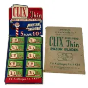 ANTIQUE CLIX RAZOR BLADE DISPLAY CARD New York Conrad Razor Co, BOX §