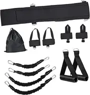 Boxing Resistance Bands Set Jump Trainer with Handles 140lbs Exercise Bands Trainer for Men Women Working Out Martial Arts