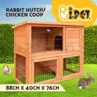 I.Pet Chicken Coop Rabbit Hutch Large House Run Wooden Cage Bunny Pet Outdoor