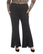 Karen Kane Faux Suede Front Slit Pants