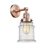 Innovations Canton 6" LED Semi-Flush, Copper/Seeded Bell - 201FSW-AC-G184-LED