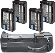 Battery Grip Kit for Nikon D800 D810 Digital SLR Camera Includes Qty 4 Replacement EN-EL15 Batteries + Vertical Battery Grip + More!!