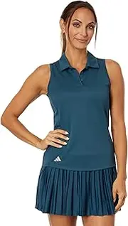 Adidas Womens Texture Sleeveless Golf Polo Shirt