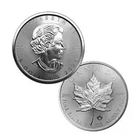 在飛比找樂天市場購物網優惠-2021加拿大楓葉紀念幣英聯邦女王銀幣楓葉紀念幣1盎司鍍銀工