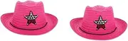 [WOFASHPURET] 2pcs Lightweight Breathable Newborn Cowboy Hat Western Style Sun Hat for Boys Girls Boys and Girls Party Hat Charming Star Design