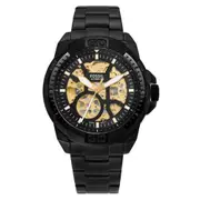 Fossil Bronson Automatic Black Dial Stainless Steel Men's Watch (ME3217)