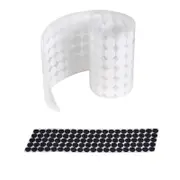 Hook and Loop Sticky Self Adhesive Dots Coins Circles Tape Black White 30mm