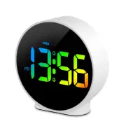 Multifunctional Compact LED Digital Alarm Clock with Dual Alarm Snooze 12/24H Display Adjustable Brightness and Dual Pow