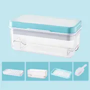 GGP Blue Premium Large Capacity Ice Cube Tray With Lid And Scoop Perfect For Cocktails And Summer Drinks