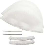 2 PCS Holes Opened Hair Dye Cap Highlight Kit with Hook Silicone Highlighting Cap Smooth Highlights at Home Lowlights Reuseable Beauty Hair Care Kits (White)