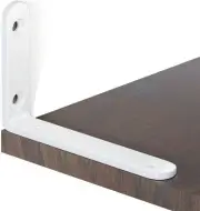 4 Pcs Shelf Bracket,5 Inch White Floating 5inch/123x80x3.5mm, 04 Pack