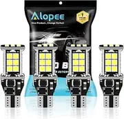 Alopee 921 LED Bulb Reverse Light, 6500K White 912 921 Bulb Non Polarity Canbus Error Free for Car T15/902/904/906/579/W16W LED Reverse Lights, Backup Lights, 24SMD 3030 Chips, 9~18V DC Pack of 4